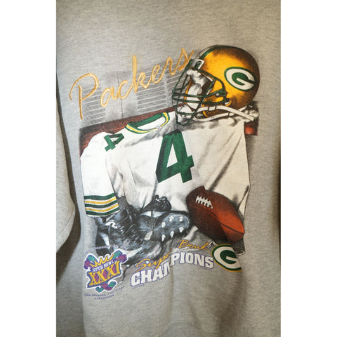 "Retail" VTG Lee Sport Green Bay Packers Super Bowl XXXI Champion Pullover Sweatshirt XL