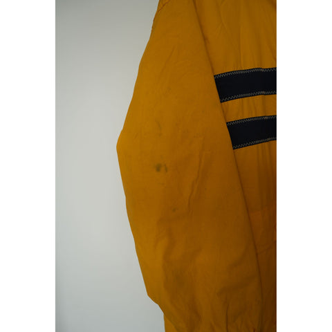 "Retail" VTG Tommy Hilfiger Full Zip/Snap Striped Parka Rain Jacket Yellow/Black L Men's