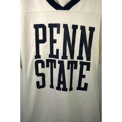 "Retail" Vintage Russell Athletic Penn State Football Jersey Shirt White/Navy Medium