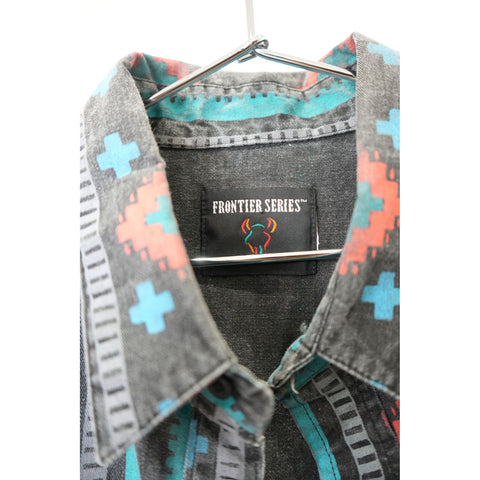 "Retail" Vintage Frontier Series Aztec 2-Pocket Button-Down Western L/S Shirt Men's