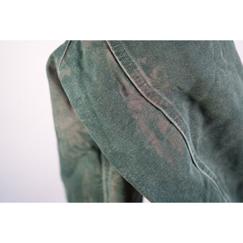 "Retail" Vintage Carhartt J130 SPC Quilt Lined Canvas Full Zip Active Jacket Green Small