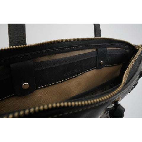 "Retail" VTG Dooney & Bourke DB Monogram Canvas Leather Trim Tassel Shoulder Bag