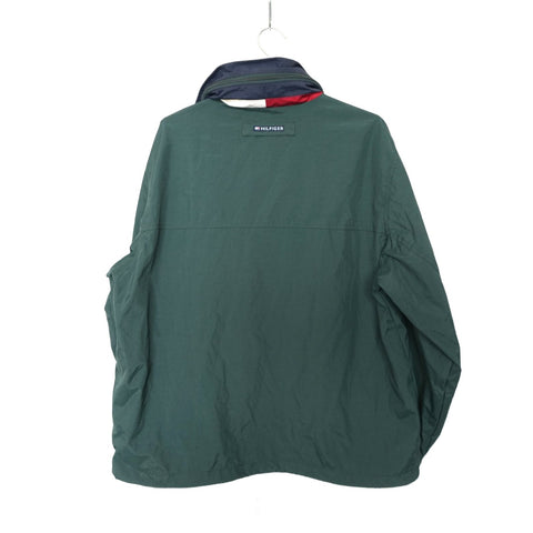 "Retail" Vintage 90s Tommy Hilfiger Mesh Lined Full Zip 4-Pocket Jacket Green L Men's