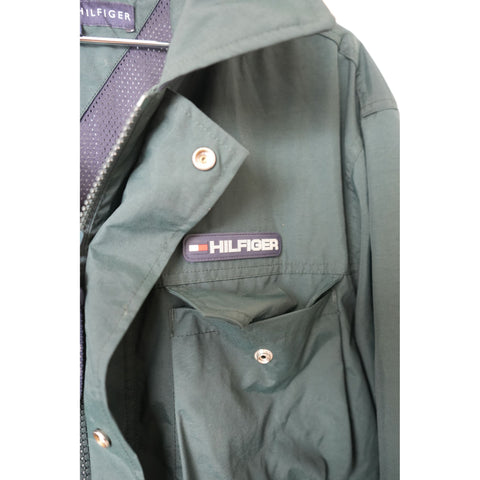 "Retail" Vintage 90s Tommy Hilfiger Mesh Lined Full Zip 4-Pocket Jacket Green L Men's