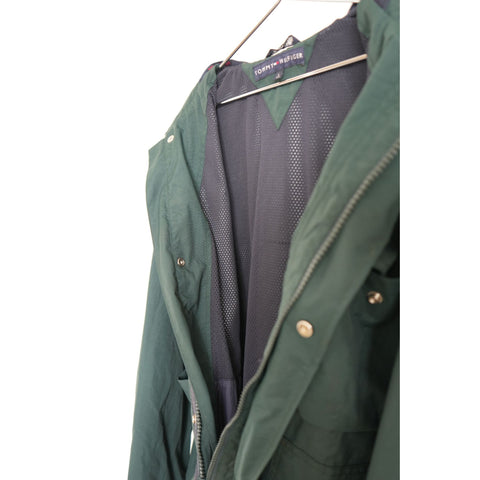 "Retail" Vintage 90s Tommy Hilfiger Mesh Lined Full Zip 4-Pocket Jacket Green L Men's