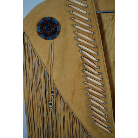 "Retail" Cripple Creek Western Cowgirl Brown Leather Fringe Poncho Vest One Size