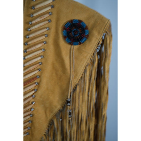 "Retail" Cripple Creek Western Cowgirl Brown Leather Fringe Poncho Vest One Size