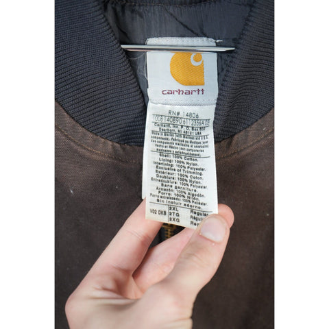 "Retail" Carhartt V02 DKB Arctic Quilt Lined Canvas Full Zip Work Vest Dark Brown 2XL