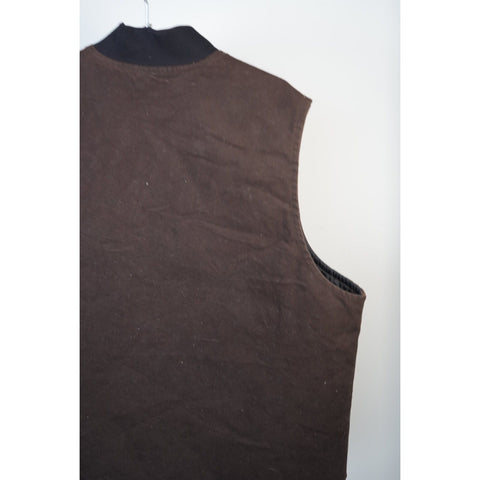 "Retail" Carhartt V02 DKB Arctic Quilt Lined Canvas Full Zip Work Vest Dark Brown 2XL