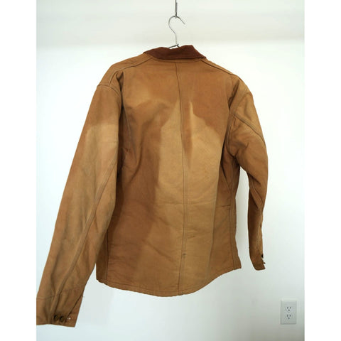 "Retail" Vintage Carhartt Blanket-Lined Corduroy Collar Canvas Work Chore Jacket Brown