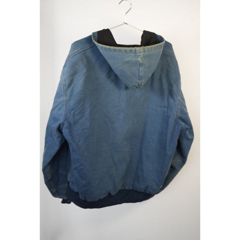 "Retail" Vintage Carhartt Canvas Full Zip Hooded Active Jacket Blue