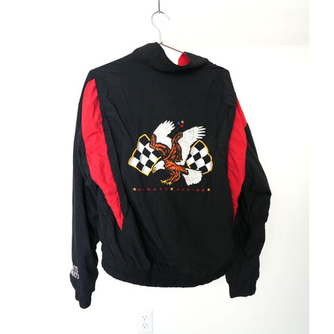 "Retail" Vintage Swingster Chainstitch Embroidered Mighty Racing Jacket Large Men's Made in USA