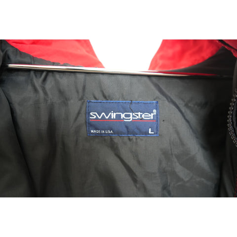 "Retail" Vintage Swingster Chainstitch Embroidered Mighty Racing Jacket Large Men's Made in USA