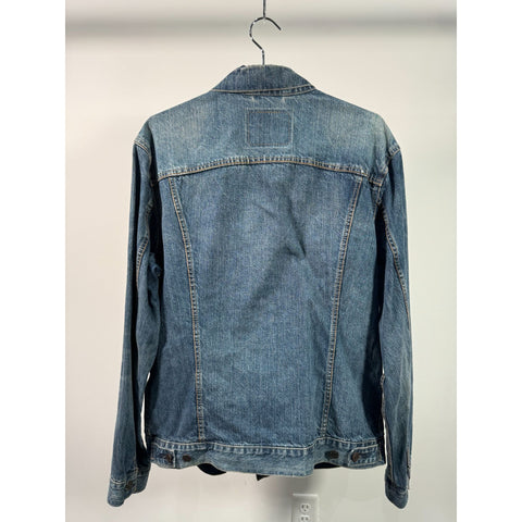 "Retail" Vintage Levi's 70589 Blank Tab Medium Wash Denim Trucker Jacket Blue XL Men's
