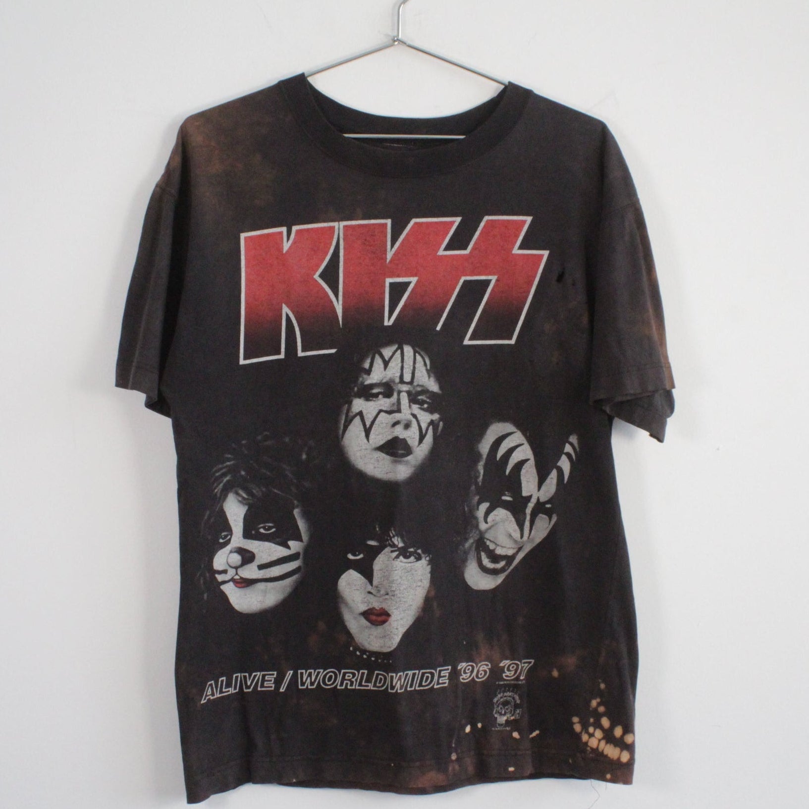 Vintage Kiss Alive / Worldwide '96 '97 Tour Tee Shirt Black – Grab