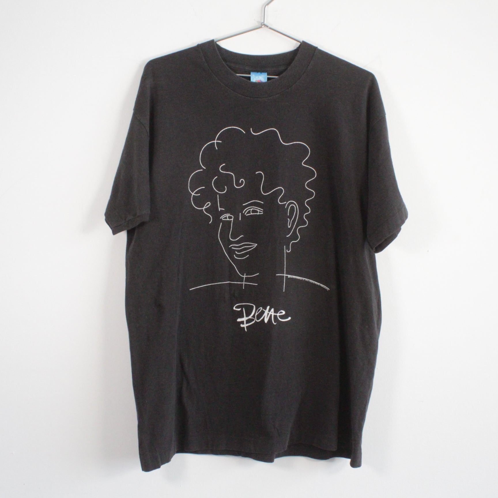 Vintage FOTL Bette Midler Experience the Divine Tee Shirt Black XL