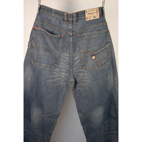 "Retail" Pepe Jeans Lot AA Double Knee Denim Carpenter Jeans Blue Size 38