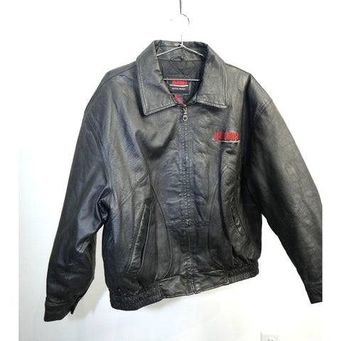 "Retail" Vintage Highlander 10th Anniversary Quilt Lined Full Zip Leather Jacket Black L