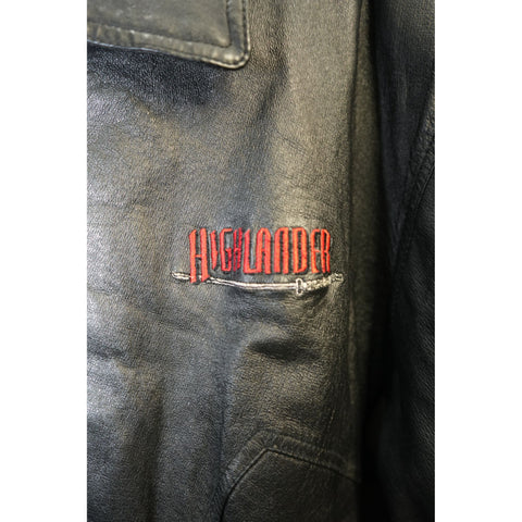 "Retail" Vintage Highlander 10th Anniversary Quilt Lined Full Zip Leather Jacket Black L