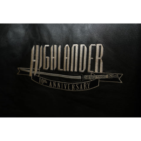 "Retail" Vintage Highlander 10th Anniversary Quilt Lined Full Zip Leather Jacket Black L