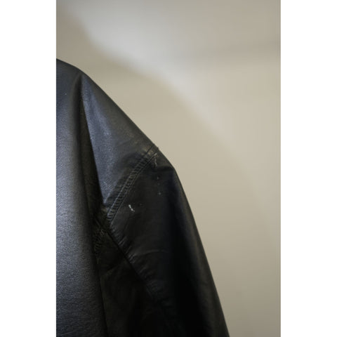 "Retail" Vintage Highlander 10th Anniversary Quilt Lined Full Zip Leather Jacket Black L