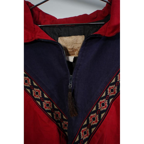 "Retail" VTG Cripple Creek Western Aztec Insulated Full Zip Bomber Jacket XL Made in USA
