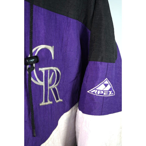 "Retail" VTG MLB Genuine Merchandise by Apex One Colorado Rockies Hooded Jacket Medium
