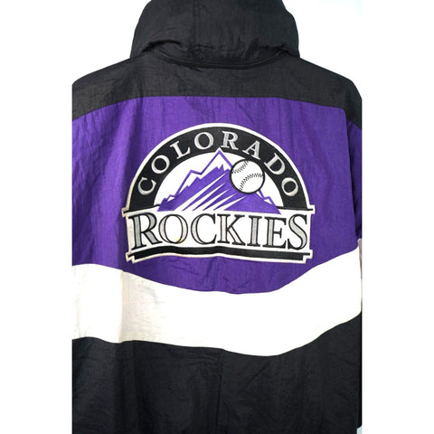 "Retail" VTG MLB Genuine Merchandise by Apex One Colorado Rockies Hooded Jacket Medium