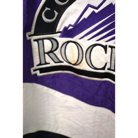 "Retail" VTG MLB Genuine Merchandise by Apex One Colorado Rockies Hooded Jacket Medium