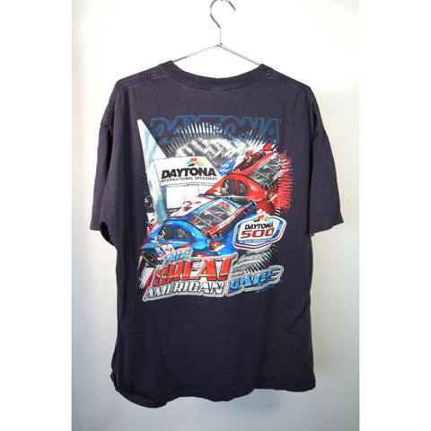 "Retail" Vintage Chase Authentics NASCAR Daytona 500 Racing Tee Shirt Navy 2X