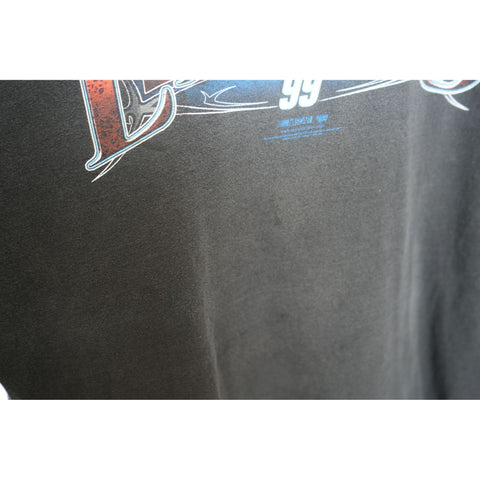 "Retail" Vintage 90s Alstyle Carl Edwards 99 Nascar Long Sleeve Tee Shirt Black XL Men's