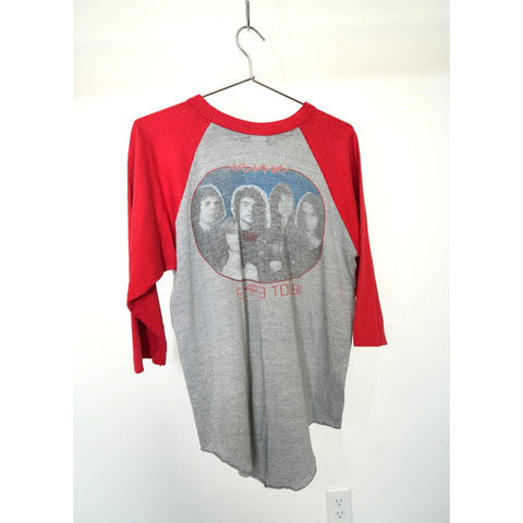 "Retail" Vintage 1981 Journey Escape Tour Raglan Tee Shirt Gray/Red Men's