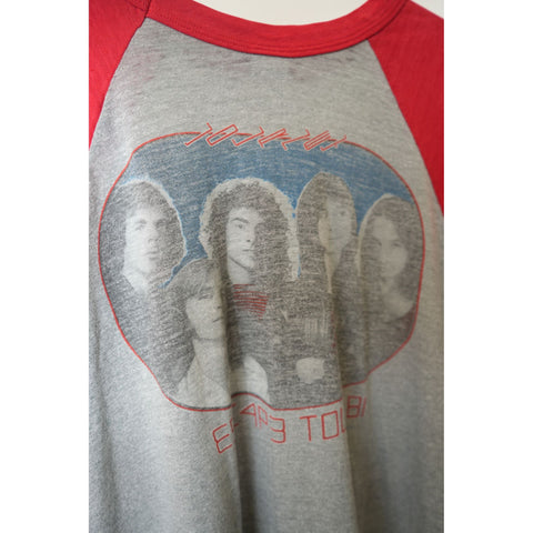 "Retail" Vintage 1981 Journey Escape Tour Raglan Tee Shirt Gray/Red Men's