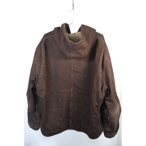 "Retail" Carhartt J141 DKB Sherpa Lined Canvas Full Zip Sierra Jacket Dark Brown 3XL