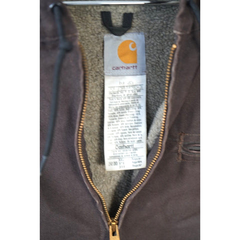 "Retail" Carhartt J141 DKB Sherpa Lined Canvas Full Zip Sierra Jacket Dark Brown 3XL