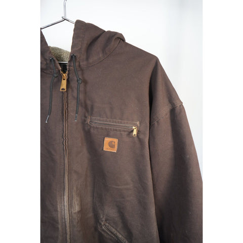 "Retail" Carhartt J141 DKB Sherpa Lined Canvas Full Zip Sierra Jacket Dark Brown 3XL