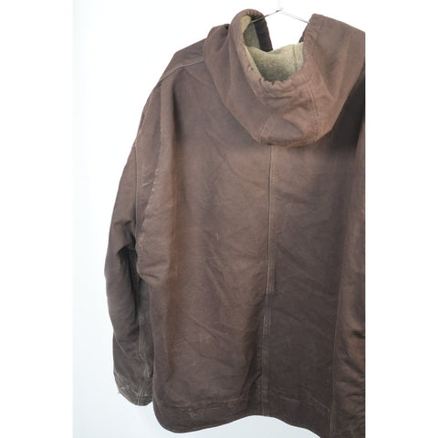 "Retail" Carhartt J141 DKB Sherpa Lined Canvas Full Zip Sierra Jacket Dark Brown 3XL