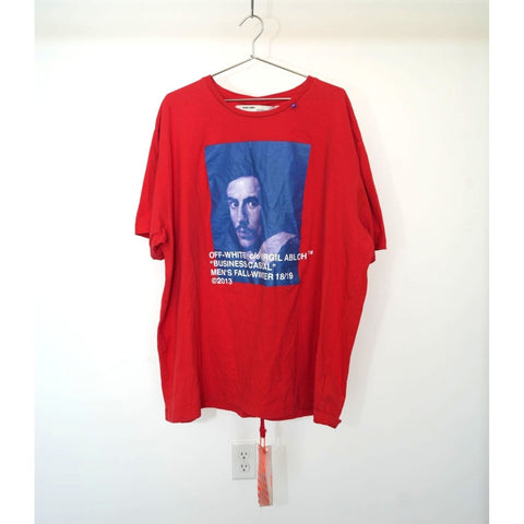 "Retail" Virgil Abloh MCA Figure of Speech Off-White Bernini Tee Shirt Red Men's