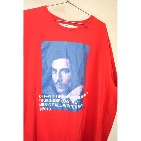 "Retail" Virgil Abloh MCA Figure of Speech Off-White Bernini Tee Shirt Red Men's