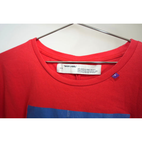 "Retail" Virgil Abloh MCA Figure of Speech Off-White Bernini Tee Shirt Red Men's