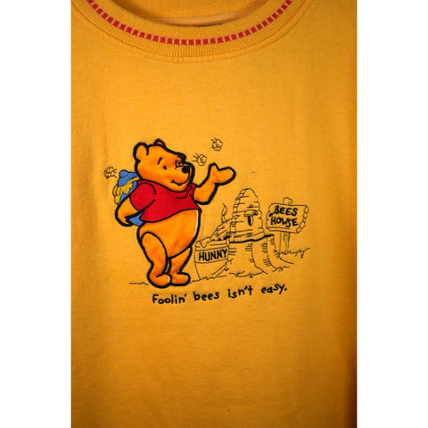 "Retail" Vintage POOH Winnie The Pooh "Foolin' Bees Isn't Easy Pullover Sweatshirt Large
