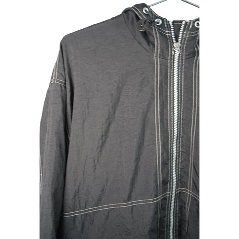 "Retail" Vintage Nike Reverse Stitch Full Zip Hooded Track Jacket Black XL