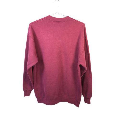 "Retail" Vintage Lee Topsider 1981 Embroidered Pullover Sweatshirt Maroon L Made in USA