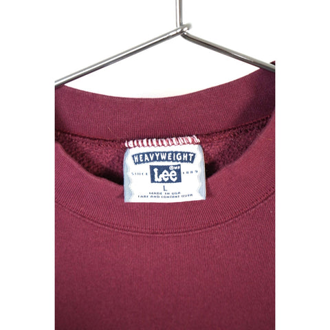 "Retail" Vintage Lee Topsider 1981 Embroidered Pullover Sweatshirt Maroon L Made in USA
