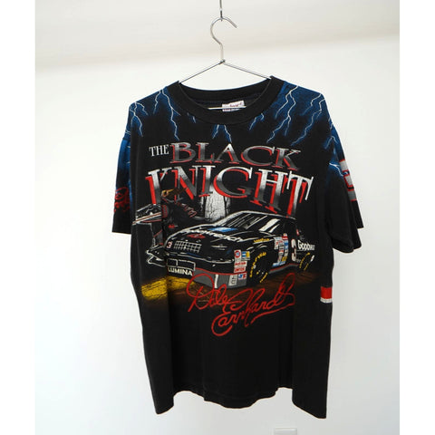 "Retail" VTG The Black Knight Dale Earnhardt Racing Tee Shirt L Single Stitch Made in USA