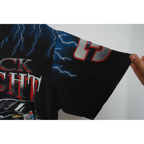 "Retail" VTG The Black Knight Dale Earnhardt Racing Tee Shirt L Single Stitch Made in USA