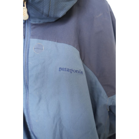 "Retail" Vintage Patagonia Soft Shell Nylon Waterproof Full Zip Jacket Blue XL Men's