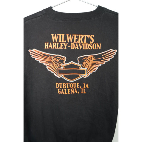 "Retail" Vintage Harley-Davidson Spell Out - Wilwert's Galena, IL Pullover Sweatshirt L