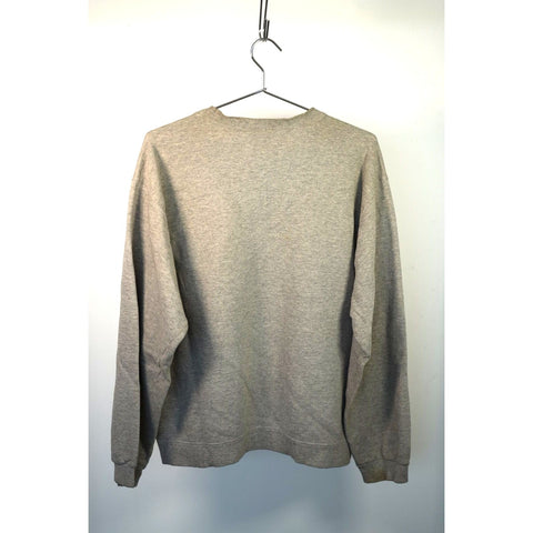 "Retail" Vintage Nike Small Swoosh Embroidered Pullover Sweatshirt Gray Medium