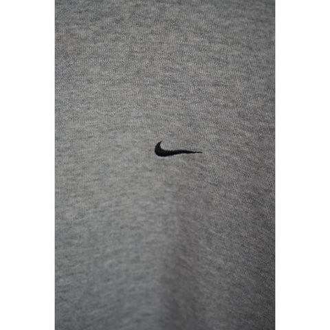 "Retail" Vintage Nike Small Swoosh Embroidered Pullover Sweatshirt Gray Medium